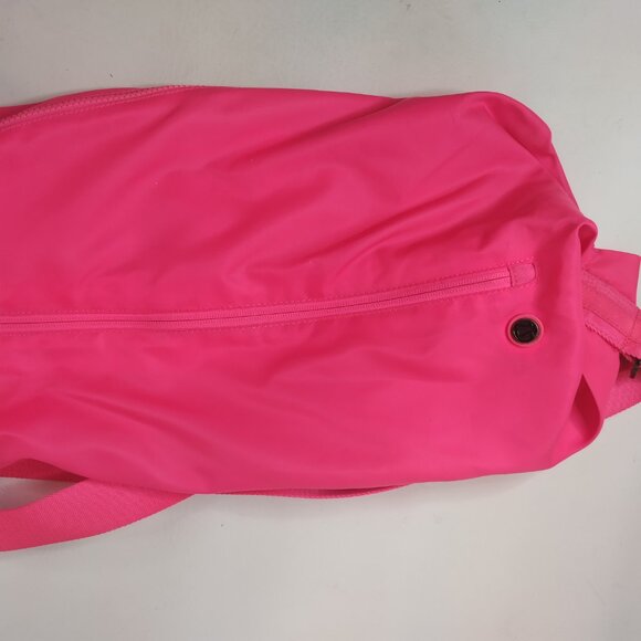 lululemon Neon Pink The Yoga Bag Adjustable Straps w/ Zipper Pockets Water-Repel - Picture 7 of 16